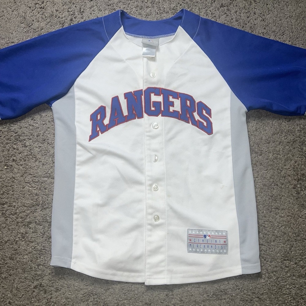 MLB Texas Rangers Stadium Souvenir White Jersey Michael‎ Young #10 Youth Size S